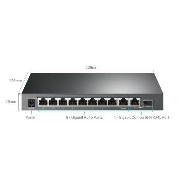 Bộ chuyển mạch TP-Link TL-SG1210MPE 10-Port Gigabit Easy Smart Switch with 8-Port PoE+