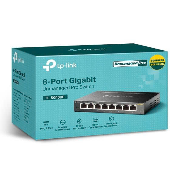 Thiết bị chuyển mạch TP-Link TL-SG108E V4 Easy Smart Switch 8 cổng Gigabit