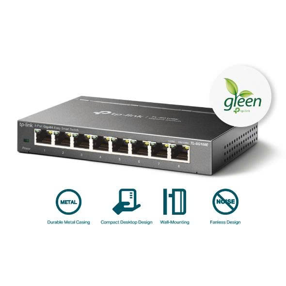 Thiết bị chuyển mạch TP-Link TL-SG108E V6 Easy Smart Switch 8 cổng Gigabit - Ảnh 5