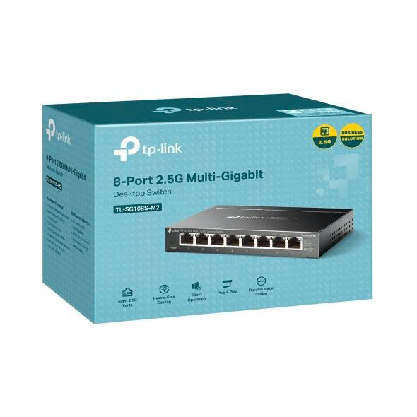 Thiết bị chuyển mạch TP-Link TL-SG108S-M2 8-Port 2.5G Multi-Gigabit Desktop Switch