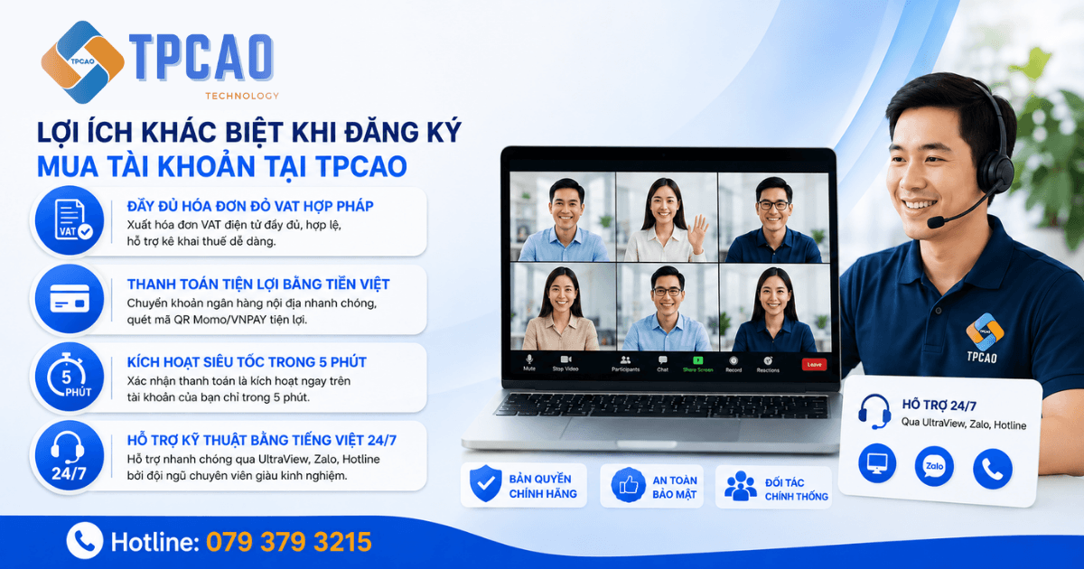 Lợi ích đăng ký mua tài khoản Zoom